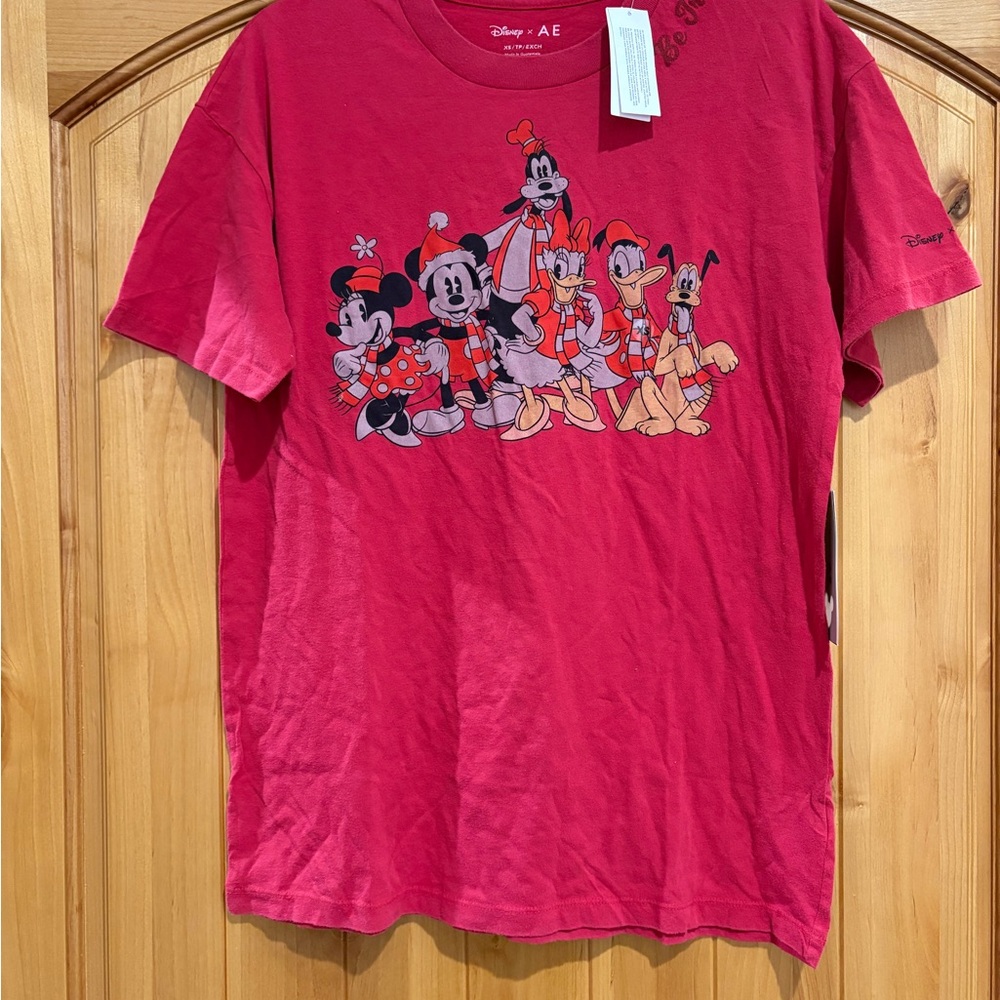 Disney Red Tee with Mickey Mouse Design
